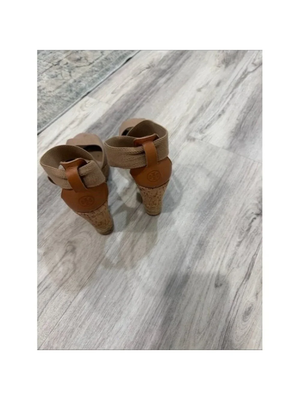 TORY Burch Wedge Espadrille Sandals in Taupe size 9.5